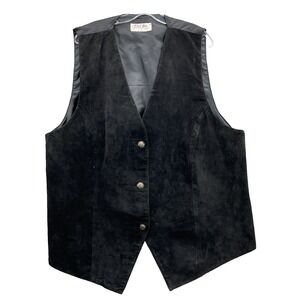 VTG For You Spiegel Suede Vest Mens 2XL Leather Motorcycle Biker Cowboy Academia